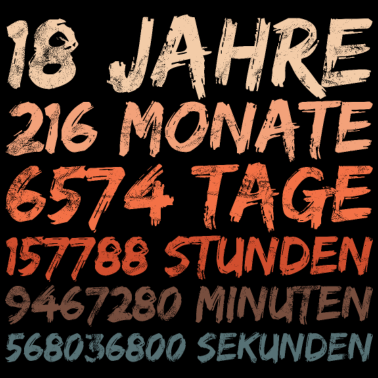 Motiv 18. Geburtstag - 18 Jahre