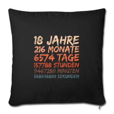 Geschenk zum 18 Kissenbezug - 18. Geburtstag - 18 Jahre
