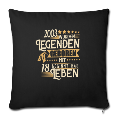 Geschenk zum 18 Kissenbezug - 18 Geburtstag Das Leben beginnt mit 18