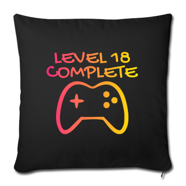 Geschenk zum 18 Kissenbezug - 18 Geburtstag - Level 18 Complete - Gamer 18 Jahre