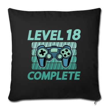 Geschenk zum 18 Kissenbezug - 18. Geburtstag Gamer Level 18 Complete 18 Jahre