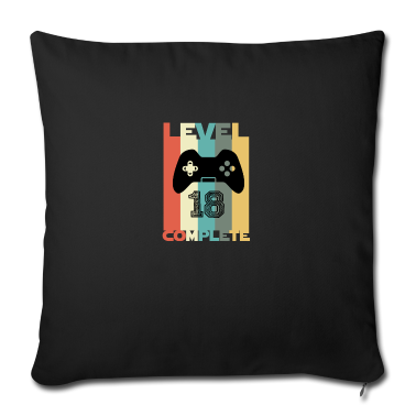 Geschenk zum 18 Kissenbezug - Level 18 komplett 18. Geburtstagsgeschenk