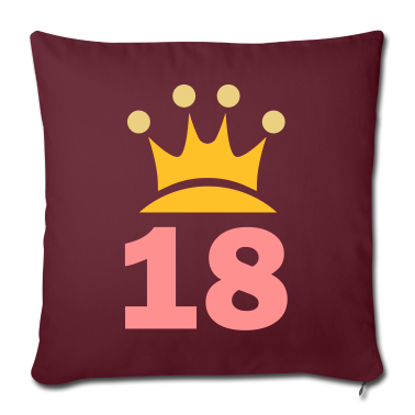 Geschenk zum 18 Kissenbezug - Krone 18