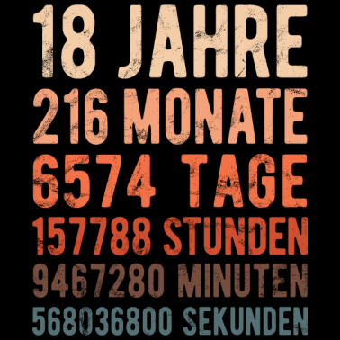 Motiv 18. Geburtstag - 18 Jahre