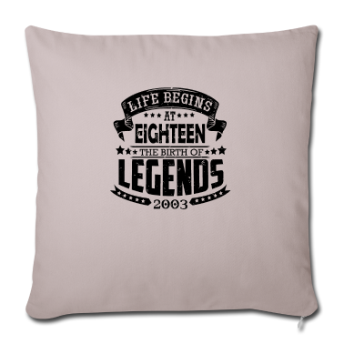 Geschenk zum 18 Kissenbezug - das Leben beginnt mit 18