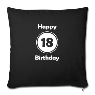 Geschenk zum 18 Kissenbezug - Happy Birthday 18, 18. Geburstag