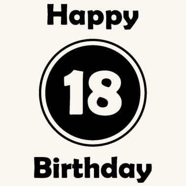 Motiv Happy Birthday 18, 18. Geburtstag
