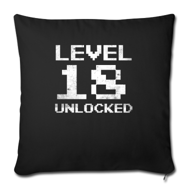 Geschenk zum 18 Kissenbezug - 18. Geburtstag Level 18 Unlocked 18 Jahre Gamer