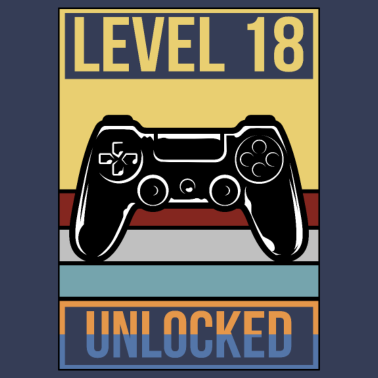 Motiv 18. Geburtstag Birthday 2003 Gaming Level 18