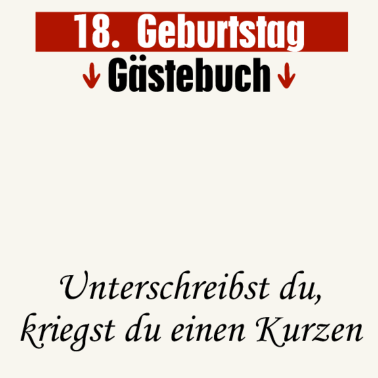 Motiv 18 Geburtstag Gästebuch