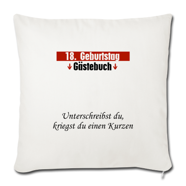 Geschenk zum 18 Kissenbezug - 18 Geburtstag Gästebuch