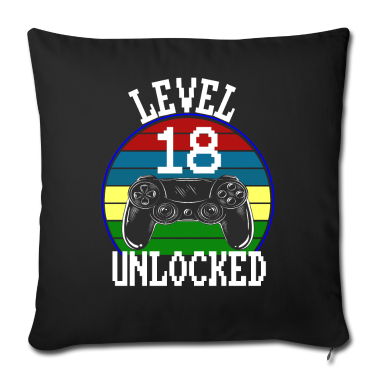 Geschenk zum 18 Kissenbezug - Level 18 Unlocked Geschenkidee 18. Geburtstag