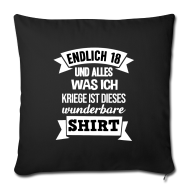 Geschenk zum 18 Kissenbezug - Endlich 18 18. Dieses wunderbare Shirt Geburtstag