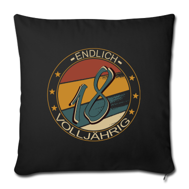 Geschenk zum 18 Kissenbezug - Endlich 18! Volljährig 18. Geburtstag Geschenk