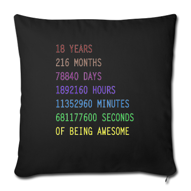 Geschenk zum 18 Kissenbezug - 18 Jahre Geburtstags Geschenk Tshirt