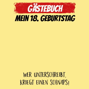 Motiv Gästebuch 18. Geburtstag Gästeliste 18 Jahre