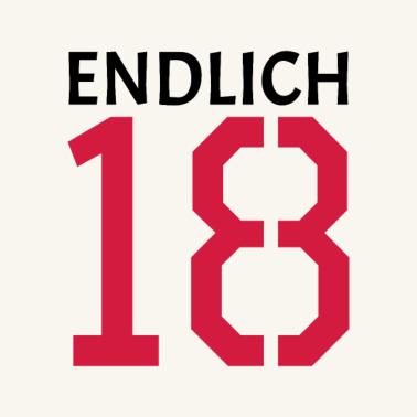 Motiv endlich 18 Geschenk