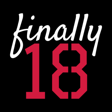 Motiv Endlich 18 Geschenkidee