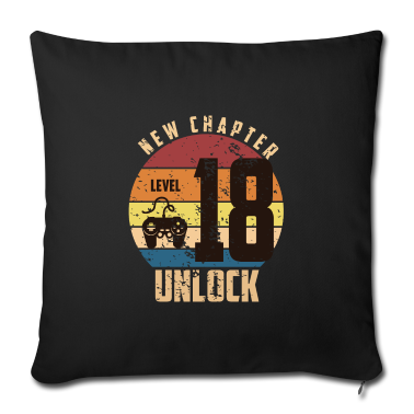 Geschenk zum 18 Kissenbezug - 18. Geburtstag Level 18 Unlock Geburtstagsgeschenk
