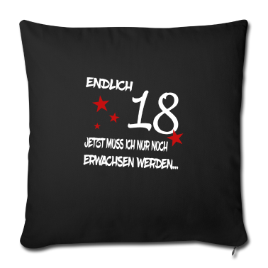 Geschenk zum 18 Kissenbezug - Endlich 18