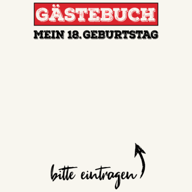 Motiv 18. Geburtstag Gästebuch 18 Jahre Volljährig