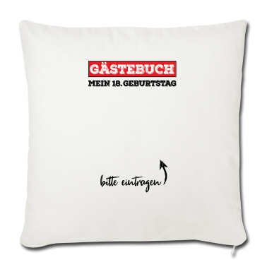 Geschenk zum 18 Kissenbezug - 18. Geburtstag Gästebuch 18 Jahre Volljährig