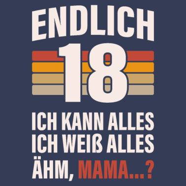 Motiv 18. Geburtstag Jungen Mädchen Endlich 18