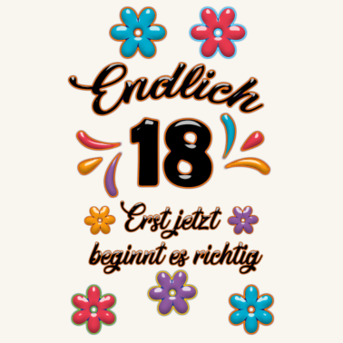 Motiv Endlich 18 - Lustiges Geschenk zum 18. Geburtstag