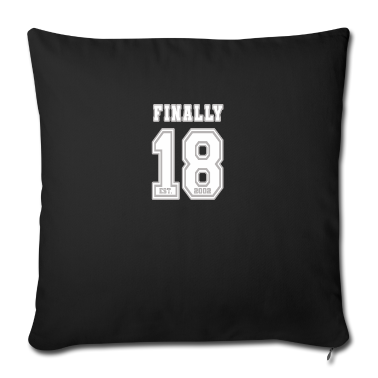 Geschenk zum 18 Kissenbezug - Finally 18 white
