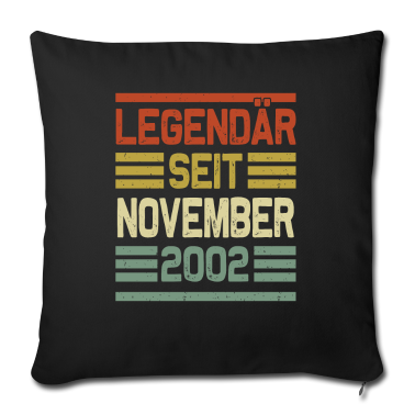Geschenk zum 18 Kissenbezug - Legendär seit November 2002 18.Geburtstag 18