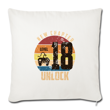 Geschenk zum 18 Kissenbezug - 18. Geburtstag Level 18 Unlock Geburtstagsgeschenk