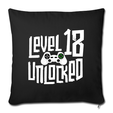 Geschenk zum 18 Kissenbezug - Level 18 Unlocked zum 18. Geburtstag für Gamer