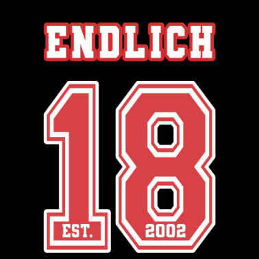 Motiv Endlich 18 Rot