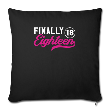Geschenk zum 18 Kissenbezug - Finally 18 18.Geburtstag Volljährig Motiv