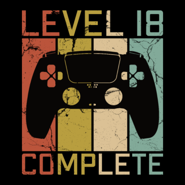 Motiv Gaming Zocken 18 Geburtstag Level 18 Complete