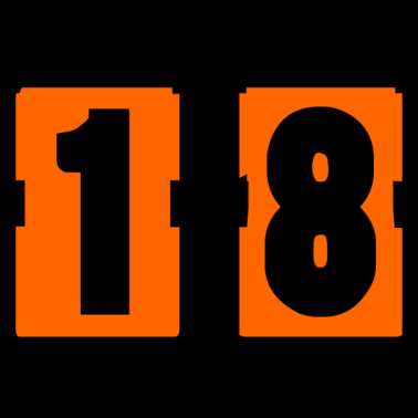 Motiv 18. 18. GEBURTSTAG. GEBURTSTAG 18 JAHRE. 18