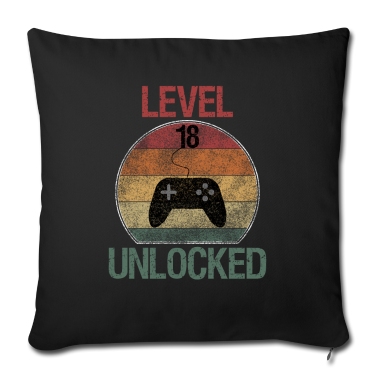 Geschenk zum 18 Kissenbezug - Level 18 unlocked