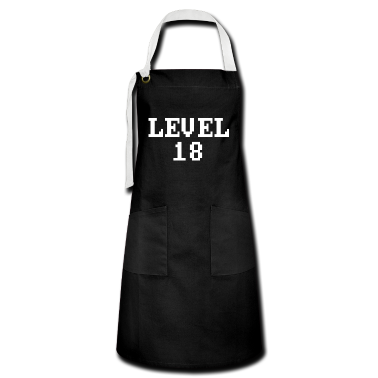 Geschenk zum 18 Schürze - level 18, 18. geburtstag controller, gamer