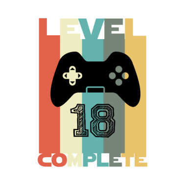 Motiv Level 18 komplett 18. Geburtstagsgeschenk