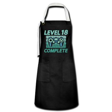 Geschenk zum 18 Schürze - 18. Geburtstag Gamer Level 18 Complete 18 Jahre