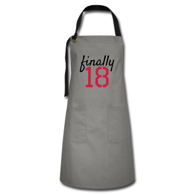 Geschenk zum 18 Schürze - Endlich 18 Spruch 18. Geburtstag Geschenk