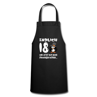 Geschenk zum 18 Schürze - Endlich 18 Pinguin