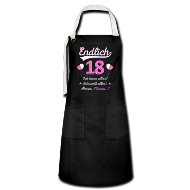 Geschenk zum 18 Schürze - Endlich 18. Geburtstag Spruch Damen 18 Jahre
