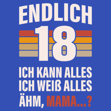 Motiv 18. Geburtstag Jungen Mädchen Endlich 18