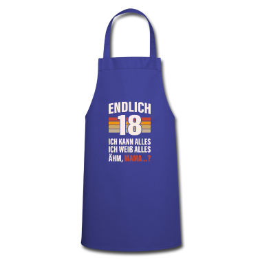 Geschenk zum 18 Schürze - 18. Geburtstag Jungen Mädchen Endlich 18