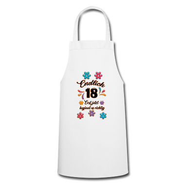 Geschenk zum 18 Schürze - Endlich 18 - Lustiges Geschenk zum 18. Geburtstag