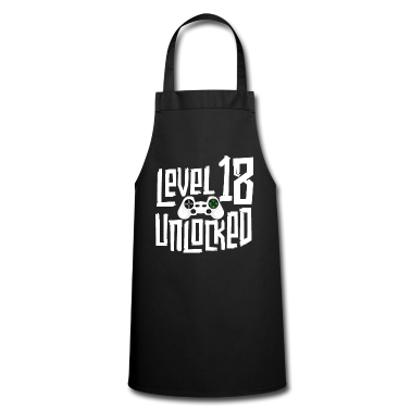Geschenk zum 18 Schürze - Level 18 Unlocked zum 18. Geburtstag für Gamer