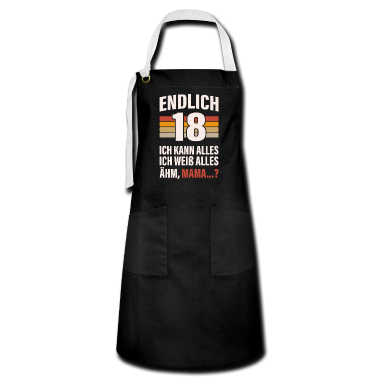 Geschenk zum 18 Schürze - 18. Geburtstag Jungen Mädchen Endlich 18