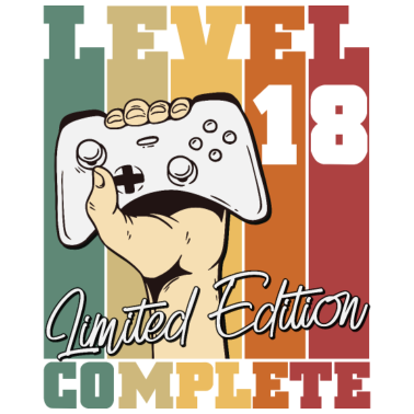 Motiv Level 18 Complete 18 Geburtstag Gamer