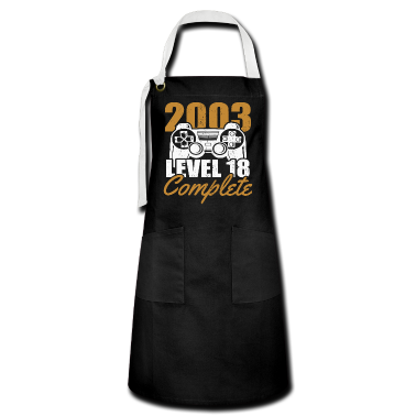 Geschenk zum 18 Schürze - Level 18 Complete 18. Geburtstag Gamer